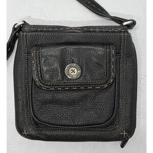 Brighton SoHo Organizer Crossbody Bag Brown Pebbled Leather Messenger Bag